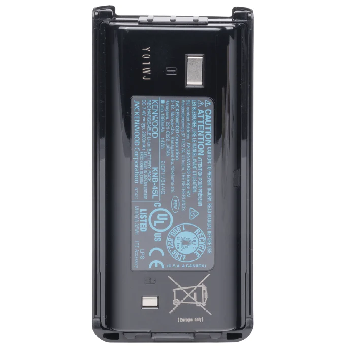 Kenwood KNB-45L  22 Hour Life - 2000 mAh Battery Li-Ion - Same As Supplied With 200L, 300, 400 series - Image 3