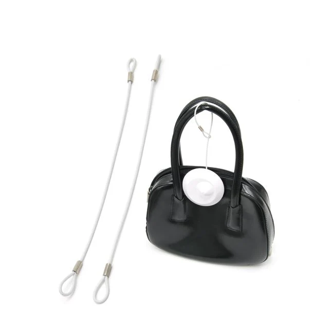 Security Lanyard Double Loop with Plastic Cover White - Image 5